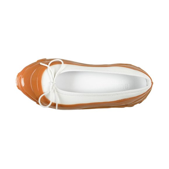 Burberry Women's "Linford" Leather Rubber Flat Ballet Shoes - Picture 7 of 8